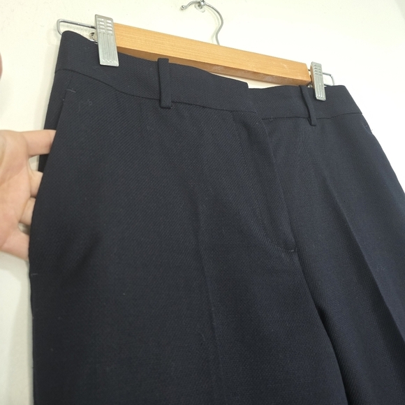 Reiss Dark Blue hartley Slim Leg textured pants Career Office Essential - Picture 5 of 12